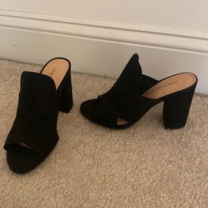 Christian Siriano Black Heeled Mules